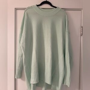 Free People Mint Green Crew Neck Sweater